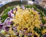 A picture of step 1 of Methi Saag.
