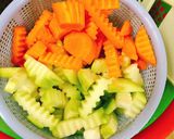 Hình bước làm 1 của món Nui nấu rau củ