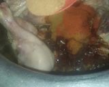 A picture of step 2 of Chicken qorma.