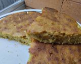 Foto del paso 5 de la receta: Torta🍰 vegana de naranja🍊, plátano🍌 y harina de maíz🌽🥞🍯