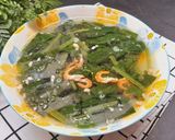 Hình bước làm 3 của món Canh cải bó xôi nấu tôm thịt