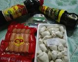 Hình bước làm 1 của món Baby! I love you.. (xúc xích xào nấm đùi gà Baby)