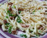 Foto del paso 9 de la receta: Fideos cintas con crema de nueces