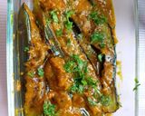 A picture of step 2 of Khatte Meethe Baigan.