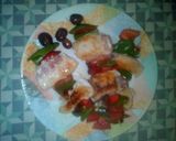 Foto del paso 5 de la receta: Brochetas de pechugas con jamón serrano, jamón cocido y verduras
