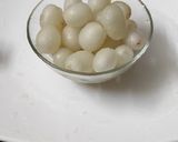 A picture of step 1 of Rambutan fruit pickle.