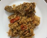 Gambar langkah 7 resipi Nasi Briyani Ayam.