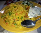 A picture of step 3 of Cous cous jollof.