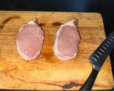 A picture of step 1 of Pork Schnitzel (optional spicy).