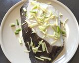 A picture of step 1 of Steam Halibut.