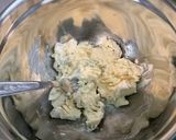 A picture of step 3 of Crozets with Tuna, Red Onion, and Mascarpone Gorgonzola Blend.