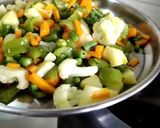 A picture of step 4 of Paneer Biryani in pressure cooker.