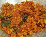A picture of step 2 of Carrot Poriyal.