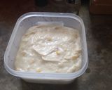 A picture of step 5 of Maja Blanca.