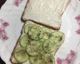 A picture of step 3 of Mayo Cucumber Sandwich.