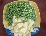 A picture of step 1 of Aloo matar sabji.