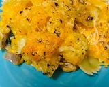 A picture of step 4 of Baked bow-tie pasta salad.