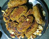 A picture of step 11 of Oats chana rolls🎀.