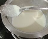 A picture of step 2 of Kesari kalakand.