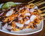 Foto langkah ke 8 dari resep Sate jamur bumbu kacang - resep dari nenek moyang.