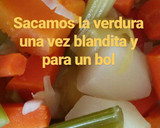 Foto del paso 4 de la receta: Puré de verduras con trocitos de jamón