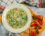 A picture of step 5 of Spinach Riccotta Pasta.