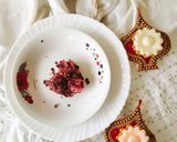 A picture of step 4 of ROSE COCONUT LADDU No Time No - fry Diwali sweet special Rose coconut laddu 🌹🌹.