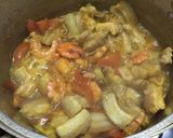 A picture of step 3 of Mi Quang with Shrimp and Pork.