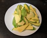 A picture of step 2 of Kancha Aamer Tok (Raw Mango Tok).