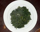 A picture of step 5 of Kanzera (Collard Greens) with Mchicha (Aramanth) #vegescontest#.