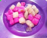 Foto langkah ke 4 dari resep Bubur Santan Ubi Ungu & Pacar Cina.