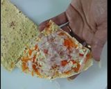 A picture of step 4 of Sandwich Masala Papad.