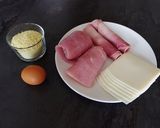 A picture of step 1 of Cordon Bleu with Smoked Ham and Goat Cheese.