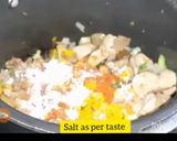 A picture of step 3 of Vegetable pulao.