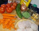 Foto del paso 1 de la receta Merluza en salsa de la huerta