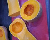 A picture of step 1 of Stuffed Butternut.