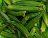 A picture of step 1 of Okra With Onion Masala.