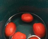 A picture of step 1 of Egg Salsa.