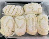 Hình bước làm 1 của món Bánh mì ciabatta kẹp tôm