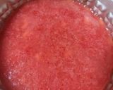A picture of step 1 of Strawberry mint margarita.
