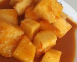 A picture of step 6 of Yam porridge (with pumpkin).