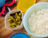A picture of step 1 of Maharashtrian Phodnicha Bhaat: With Leftover Rice 🍚.