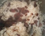 A picture of step 2 of My Chicken & Prawn Curry. With Basmati Rice and Sultanas.😁.