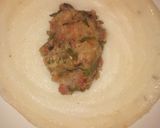 A picture of step 5 of Suji crepes with vegetables stuffing.
