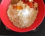 A picture of step 1 of Soya flour chilla with mint raita.
