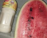 Foto langkah ke 1 dari resep Es Semangka Susu Kedelai.