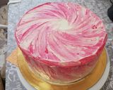 Vörösbársony torta, vízfesték technikával díszítve recept fázis 10 fotója