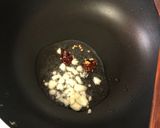 A picture of step 1 of Kung Pao Vegetables.