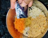 A picture of step 3 of Maggi peanut cracker in potato boat.