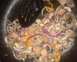 A picture of step 2 of Fried Sphagetti.